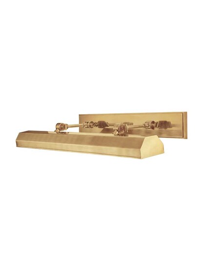 Woodbury 4-Light Picture Lamp in Aged Brass.